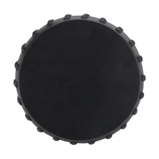 Outdoor End Table With Outstanding Studded Design - Matte Black