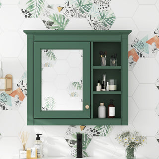Wall Mounted Medicine Cabinet With Mirror And 3 Open Shelves