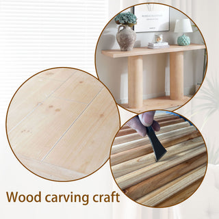 Double Cylinder Base Console Table For Living Room - Multi