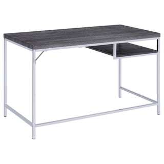 Rectangular Writing Desk, Compact Size For Home Office - Gray