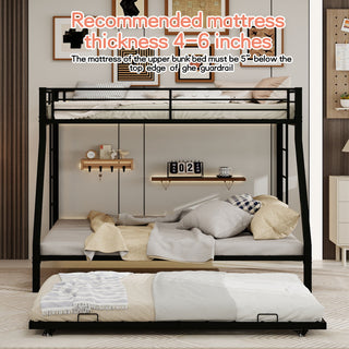 Bunk Bed For Kids, Convertible Frame With Ladders & Guardrail