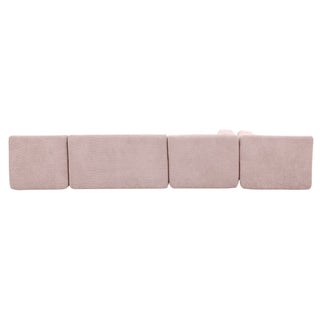 Upholstered Sofa Free Combined Sofa Couch With 2 Chaise Lounge And Five Back Pillows For Living Room