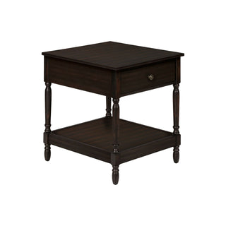 Accent - Table, 2 Tier, Square, Traditional - Walnut