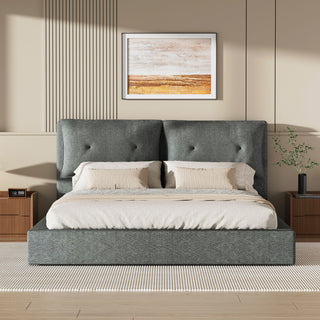 Airframe - Upholstered Bed Frame With Double Layered Upholstered Headboard