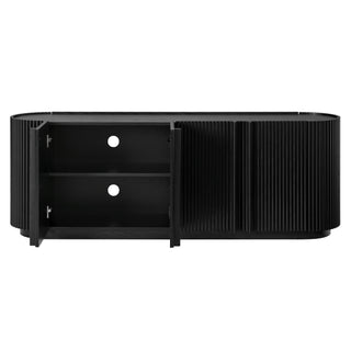 TV Stand With Fluted Tambour Style Door