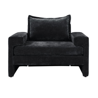 Upholstered Accent Chair With Wide Armrests And Ergonomic Back Support