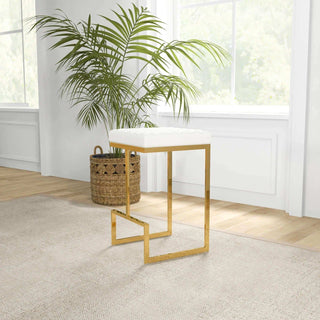 Joel - Mid Century Modern Luxury Upholstered Stool