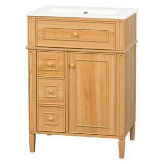 Bathroom Vanity With Flip Out Drawer, 2 Soft-Close Drawers