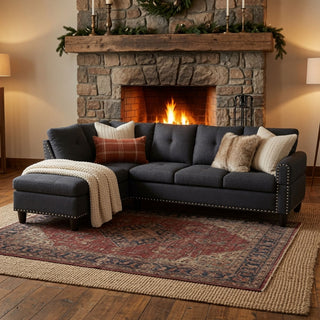 L - Shaped Sectional Sofa With Movable Left Chaise