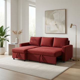 L - Shaped Convertible Sofa Bed With Storage Chaise