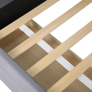 Luxurious Upholstered Platform Bed With Storage Drawers