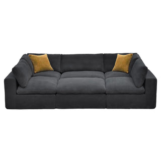 Custom Configuration Modular Sectional With Toss Pillows
