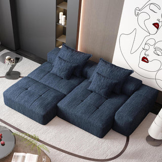 Modern Oversized Diy Combination Modular Sectional Sofa & Pillows