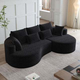 Curved Oversized Sectional Sofa With Extra Deep Seat
