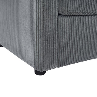 Sleeper Sofa With Foldable Mattress, USB Ports, Side Table & Storage Pocket