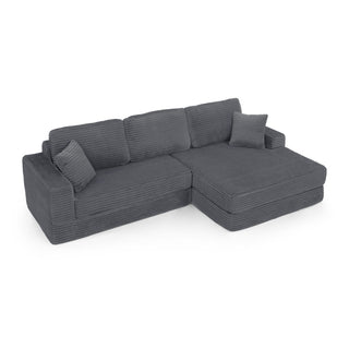 Modern Minimalist L Shape Modular Sectional Sofa, Couch