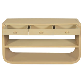 Console Table With 3 Soft Close Drawers & 2 Open Shelves