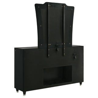 Mika - 8 Drawer LED Dresser And Mirror Set - Black
