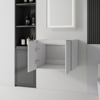 Floating Bathroom Vanity Cabinet With Soft Close Double Doors, Spacious Interior Storage, Wall Mounted, Cabinet Only