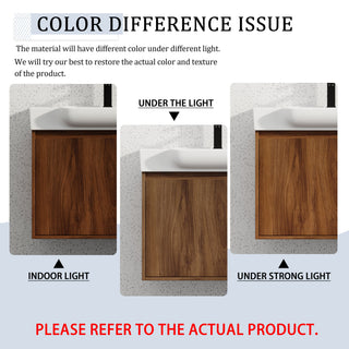 Wall Mounted Bathroom Vanity With Sink & Soft Close Door