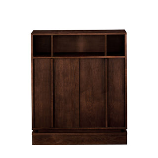 Fluted Sideboard Buffet Cabinet With 2 Doors And Adjustable Shelf, Storage Cabinet For Entryway