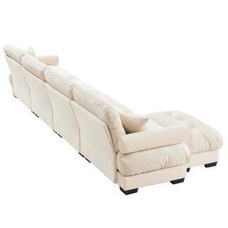 Super Comfort Oversized Modular Sectional Sofa With Movable Ottoman