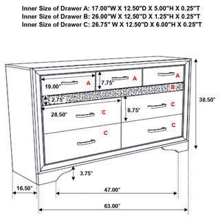 Annie - 9 Drawer Dresser