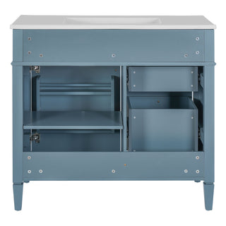 Bathroom Vanity With Top Sink, 2 Drawers And Tip Out Drawer