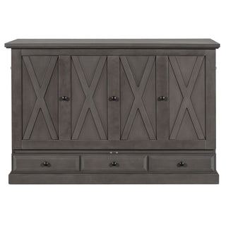 Murphy Bed Chest Cube Cabinet With Charging Station And Large Storage Drawer