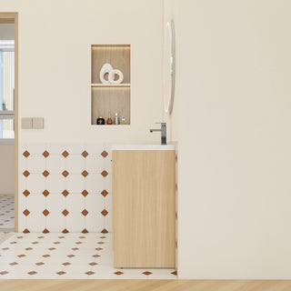 Wall Mounted Floating Bathroom Vanity With Sink, 3 Door Modular Cabinet
