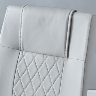 Modern Dining Chairs With Padded Seat, Metal Legs