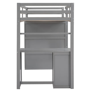 Loft Bed With Drawers, Desk, And Wardrobe