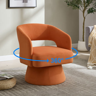 Swivel Barrel Chair With 360 Degree Rotation