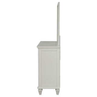 Dennis - 11 Drawer Dresser With Mirror - Cream White