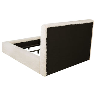 Tall Headboard Panel Bed With Padded Headboard