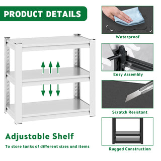 Stylish Metal rium Stand For 20 - 30 Gallon Tanks, 3 Tier Adjustable Shelf