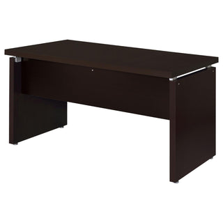 Floating - Top Computer Desk With Pullout Keyboard Shelf - Brown