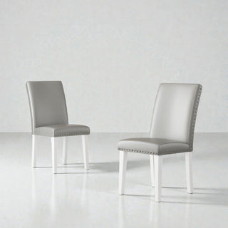 Upholstered Dining Chair With High Back Design (Set of 2)