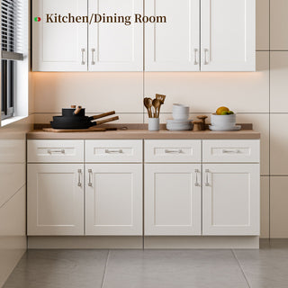 Shaker Wall Cabinet With Soft Close Hinges, Adjustable Shelves, Double Door