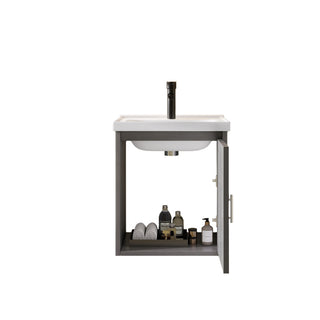 Floating Bathroom Vanity Combo, Wall Mounted Cabinet With Sink & Soft Close Doors For Small Bathrooms