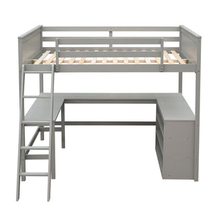 Loft Bed With Shelves With Desk