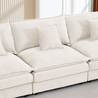 Modular U Shaped Sectional Sofa, 4 Seater Comfy Cloud Couch