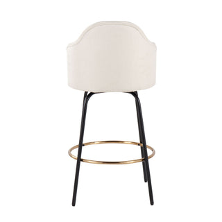 Ahoy - Contemporary Fixed Height Counter Stool Round Footrest (Set of 2)