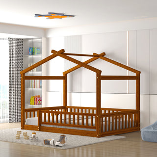 Bed House Bed Frame With Fence