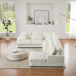 Oversized Sectional Sofa U - Shaped Sofa Couch Modern Sofa Upholstered In Soft With A Chaise Lounge For Living Room