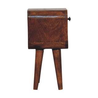 Mini California Curved Nightstand Wth Lower Slot