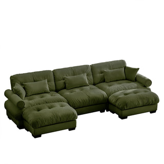 Super Comfort Oversized Modular Sectional Sofa With Movable Ottoman