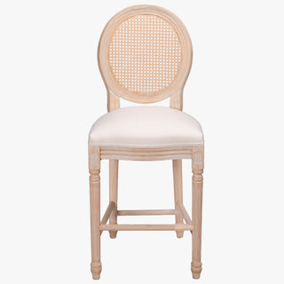 French Country Bar Chairs With Round Back (Set of 2)