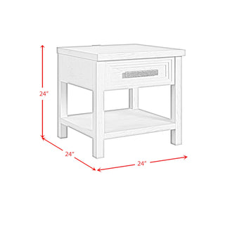 Avalanche - End Table With USB - Antique White