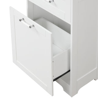 Tall Freestanding Bathroom Storage Cabinet With Adjustable Shelf And 2 Drawers